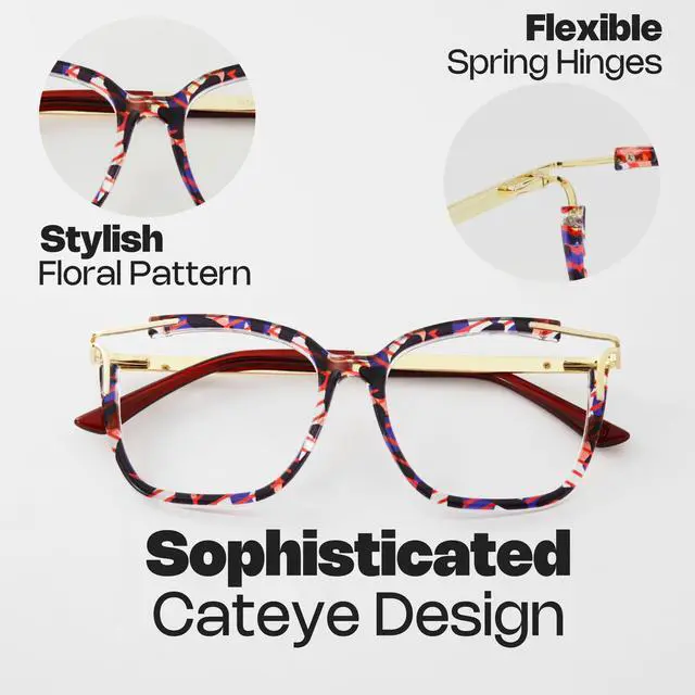 Alt view image 4 of 5 - Zeelool Square Glasses Frames for Women Oversized Graffiti Non Prescription Eyeglasses Chic Designer Full Eyewear Sidibe JGT261246-06