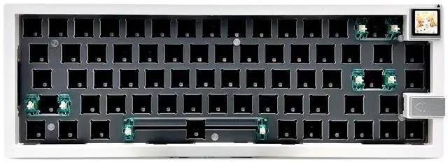 Main image of GMK67S Mechanical Keyboard Kit,VIA Programmable BT5.0/2.4G/Type-C Wireless Keyboard with TFT Screen,Gasket Structure RGB HotSwap DIY Kit NKRO Gaming Custom Barebones Key Board for Win/Mac (White)