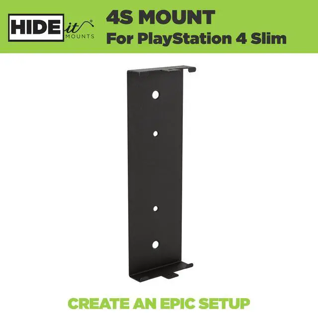 Alt view image 2 of 5 - HIDEit Mounts PS4 Slim Wall Mount  Steel PS4 Mount Kit for Secure Fit & Proper Airflow  Behind or Near TV Patented by American Gaming Mount Pioneer Since 2009  Not for PS4 Pro & Original