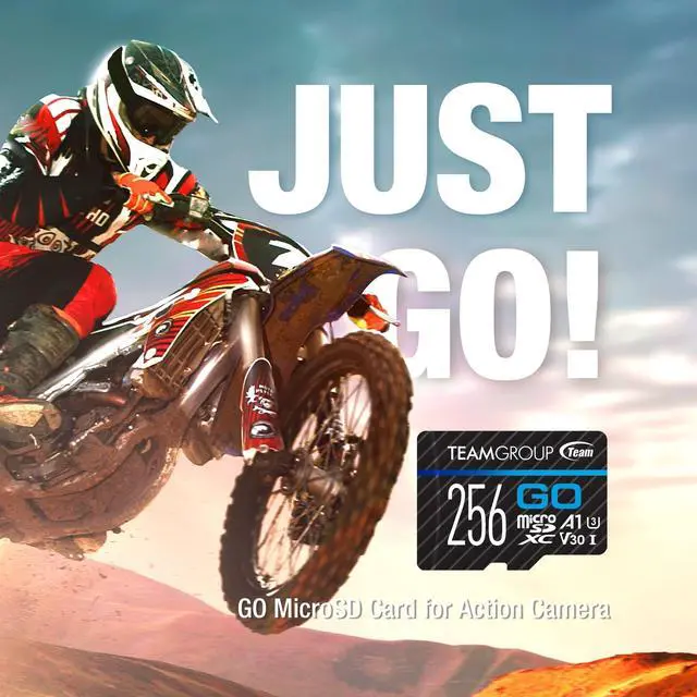 Alt view image 3 of 5 - TEAMGROUP GO Card 256GB Micro SDXC UHS-I U3 V30 4K for GoPro & Action Cameras High Speed Flash Memory Card with Adapter for Outdoor, Sports, 4K Shooting TGUSDX256GU303