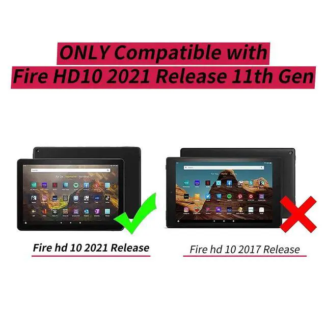 Alt view image 2 of 5 - Case for All-New Kindle Fire HD 10 & 10 Plus Tablet 11th/13th Generation 2021/2023 Lightweight Smart Case Adjustable Stand Protective Cover with Auto Wake/Sleep - Floral Flower