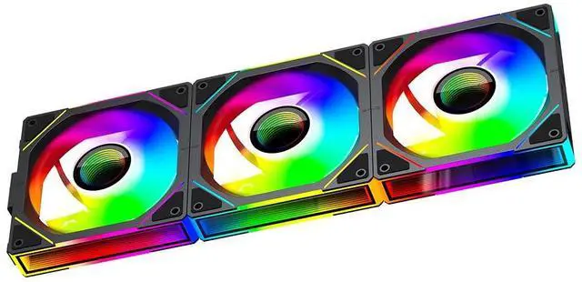 Main image of Jungle Leopard Interstellar V1 120mm Case Fan, Infinity Mirror Module Daisy-Chain 5V ARGB PWM PC Fan Triple Pack Suitable for Computer Case & CPU Cooling(Black-3 Pack)