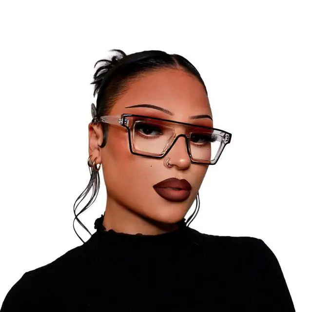 Alt view image 2 of 4 - VOOGLAM Crystal Square Frame Eyewear for Women Men Treva