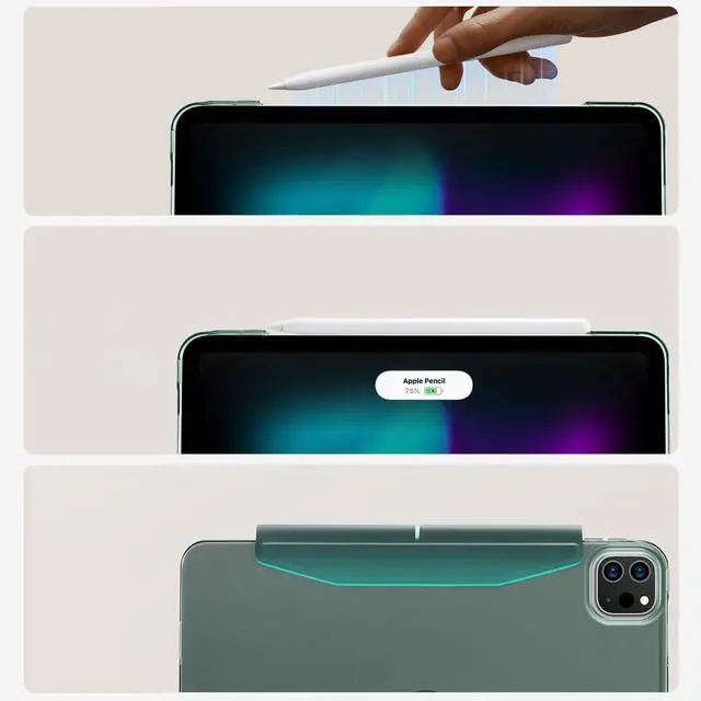 Alt view image 5 of 5 - Sahara - Venture Series Tri-Fold Folio Case for iPad Pro 11" (M4 2024/M5 2025), Cactus Green, (TB00390),