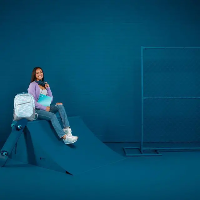 Alt view image 2 of 5 - High Sierra Outburst 2.0 Carry-On Daypack Book Bag with Padded Laptop Tablet Sleeve, 360 Degree Reflectivity, Fits Most 15.6" Laptops, 28L, Clouds