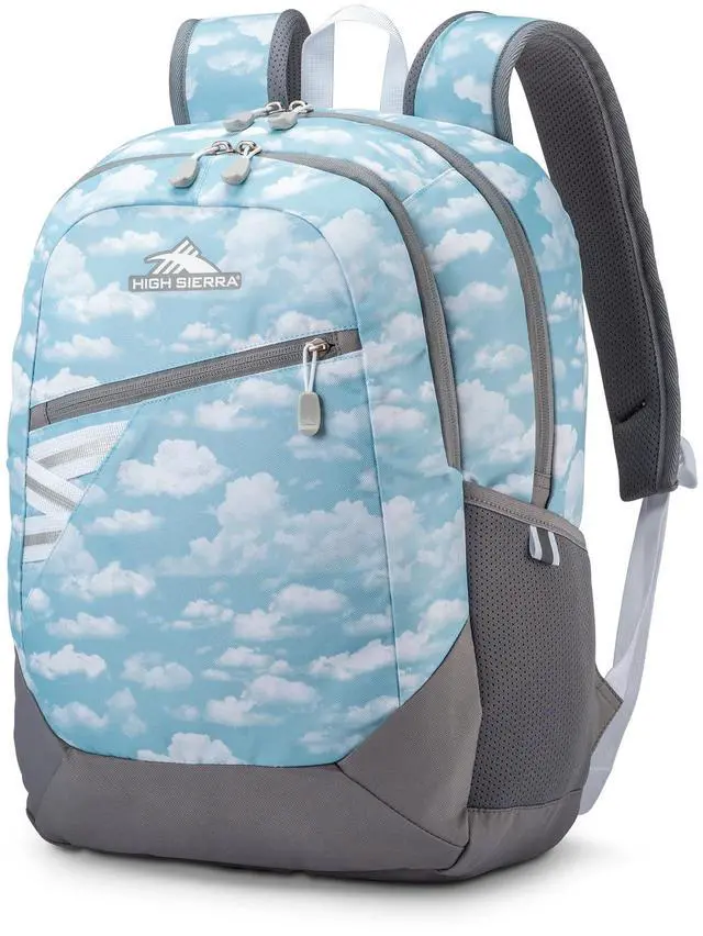 Main image of High Sierra Outburst 2.0 Carry-On Daypack Book Bag with Padded Laptop Tablet Sleeve, 360 Degree Reflectivity, Fits Most 15.6" Laptops, 28L, Clouds
