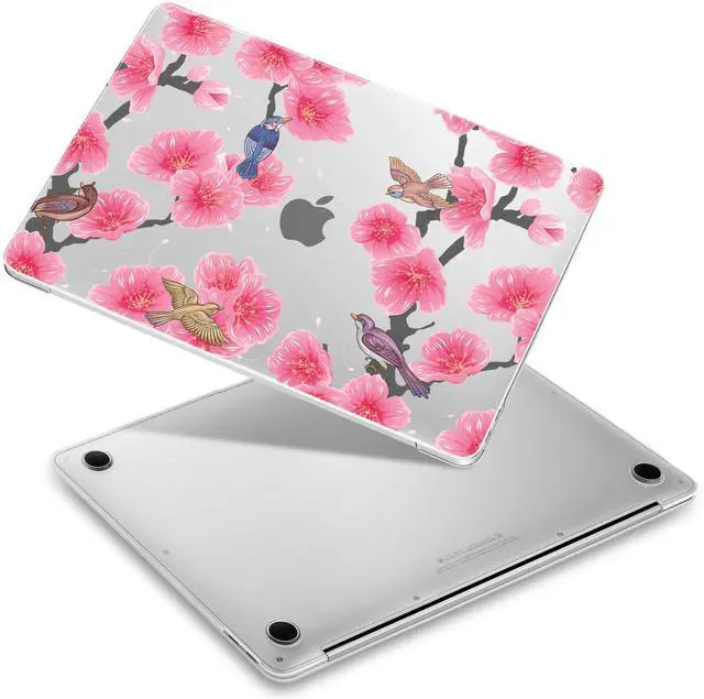 Main image of Yebiseven Case for MacBook Air 13 inch 2021 2020 2019 2018 Model A2337 M1/A2179/A1932, Laptop Hard Shell Case with Keyboard Cover & Screen Film & OTG Adapters & 2 Webcam Covers, Sakura