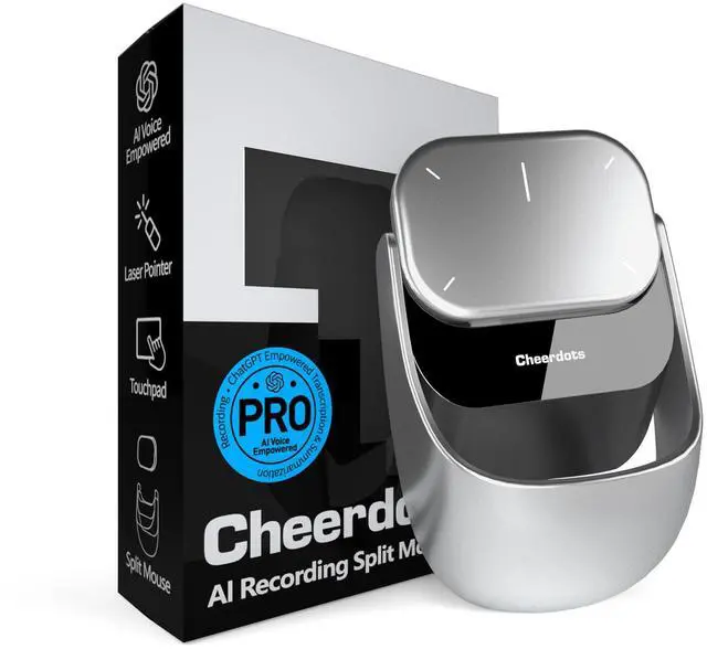 Main image of Cheerdots2 ChatGPT AI Mouse, Presentation Mode, Magnetic Detachable Design, Smart Software Control, Portable for Meetings & Work, Intelligent Audio Recording & SavingAI Chatgpt