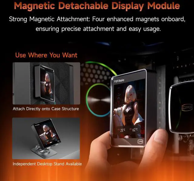 Alt view image 2 of 5 - PCCOOLER CPU Cooler AIO Liuquid Freezer, 3.4-inch IPS Display, 360mm ARGB Water Cooling, High-Performance F7 X120 Modular Fan, Compatible with AM4/AM5, LGA115X/1200/1700/1851 (CPS DT360 Black)