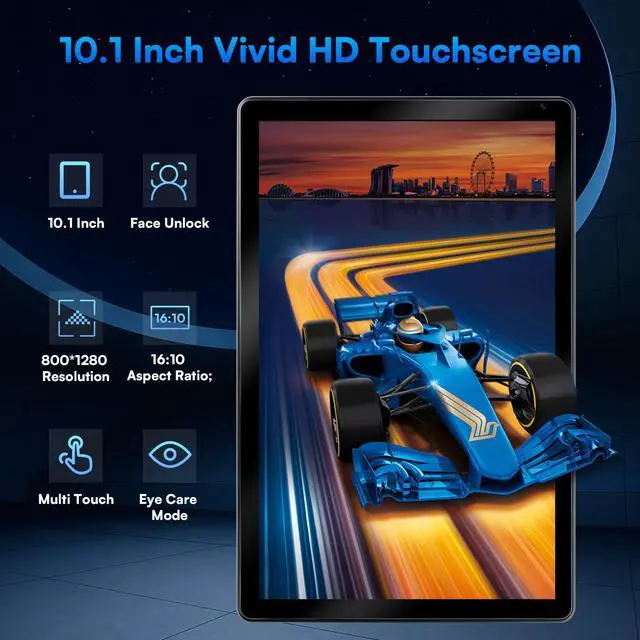 Alt view image 4 of 5 - HiGrace 2025 Latest Upgraded Android 15 Tablet 10 Inch, 24GB+128GB+1TB Expand, WiFi 6 BT 5.4, Type-C Fast Charging, Dual Camera, Widevine L1 HD IPS Screen with Keyboard