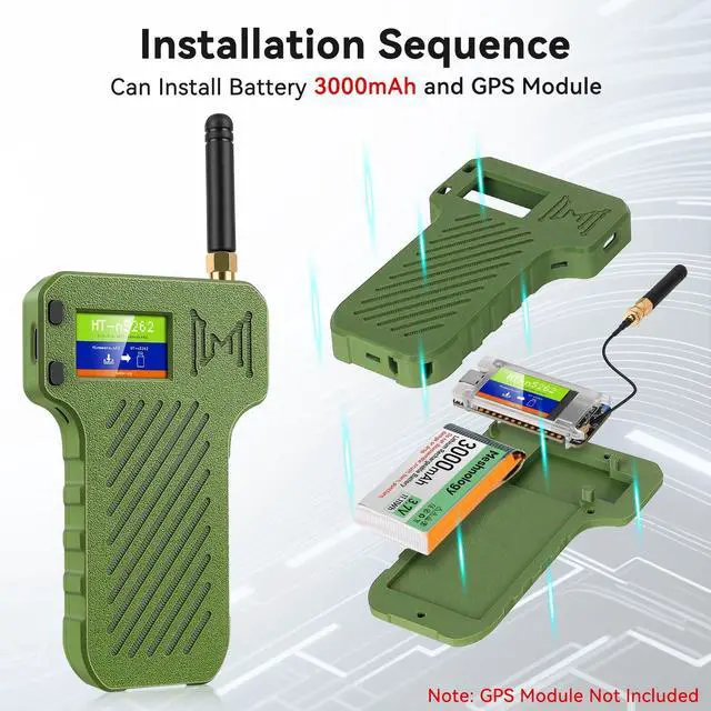 Alt view image 2 of 5 - Mesh Node T114 Board + 3000mAh Battery + N36 Case Set, TFT Display nRF52840 SX1262 Module with 915MHz Antenna Support Lo Ra Blue Tooth 5.0 GPS Solar Power Supply for Mesh Tastic Ar duino Lo Rawan IoT