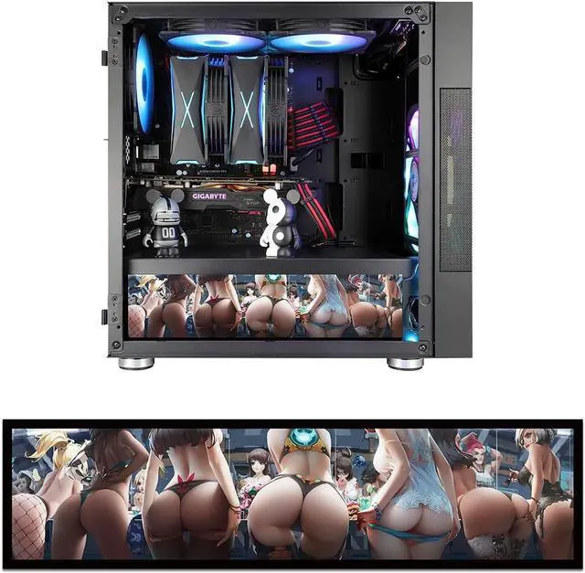 Main image of Vetroo B6 Display Board w/LED Lights for Computer PC Case Decor Full HD 2K Multi-Mode Function 12.2" x 3.1" (Horizontal, B6)