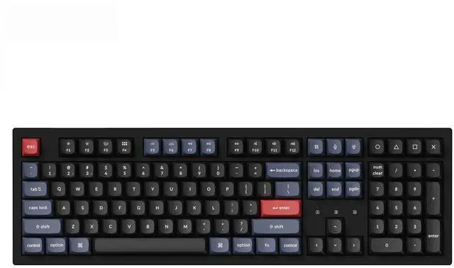 Main image of Keychron K10 Pro QMK/VIA Custom Wireless Mechanical Keyboard, Hot-Swappable Full Size 108 Keys Programmable White LED Backlit Red Switch, Bluetooth/USB-C Wired Gaming Keyboard for Mac Windows Linux