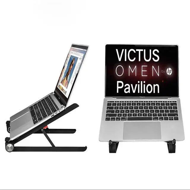 Main image of Portable Laptop Stand for HP Omen 17 16 15 15t Transcend 14 16 MAX 16 Victus 15 16 Pavilion Gaming Laptop.Laptop Stand for Desk,Made of Reinforced Nylon, 304 Stainless Steel and Silicone.Black