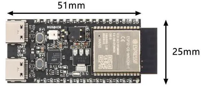 Alt view image 3 of 5 - EC Buying ESP32-C6-DevKitC-1-N8 Development Board ESP32 WiFi Development Board Module ESP32-C6-WROOM-1 32-bit 8MB SPI Flash ESP32-C6-WROOM Module Supports Wi-Fi BLE