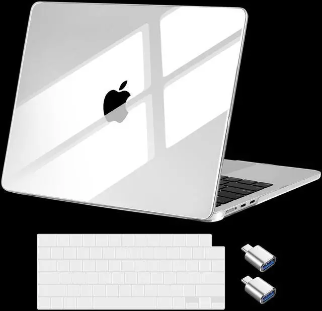Main image of Batianda Premium Crystal Case for New MacBook Air 15 inch 2025 M4 2024 2023 Release Model A3241 /A3114 M3 Lightweight Durable Scratch-Resistant, Easy Install, with Keyboard Cover, Transparent