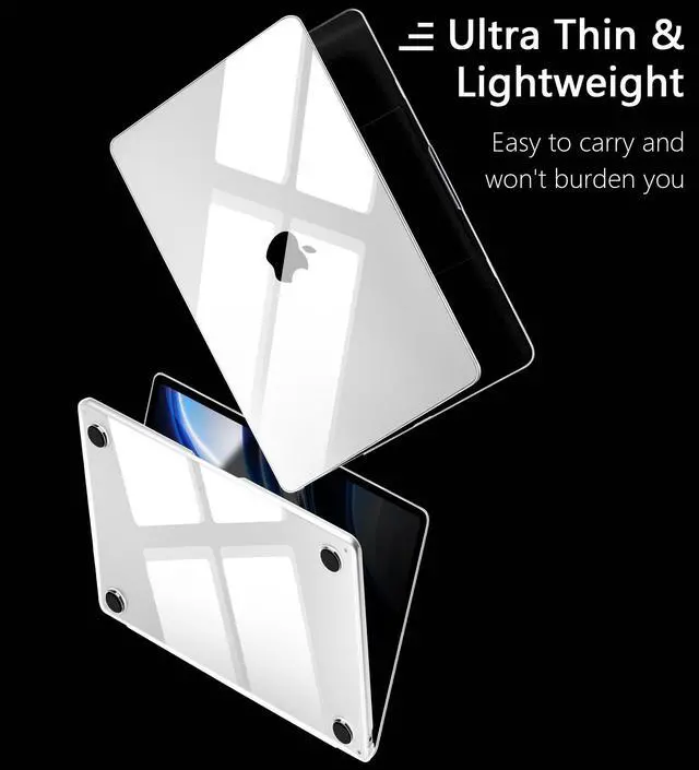 Alt view image 3 of 5 - Batianda Premium Crystal Case for New MacBook Air 15 inch 2025 M4 2024 2023 Release Model A3241 /A3114 M3 Lightweight Durable Scratch-Resistant, Easy Install, with Keyboard Cover, Transparent