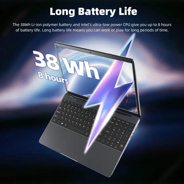 Alt view image 5 of 5 - SGIN 15.6 Inch Laptop Computer, Celeron N5095A Processor, Windows 11 Laptop, DDR4 12GB SSD 512GB, 1920x1080 FHD Display, USB 3.2, 7000mAh, BT5.0, Type-C, Traditional Laptops for Business Student