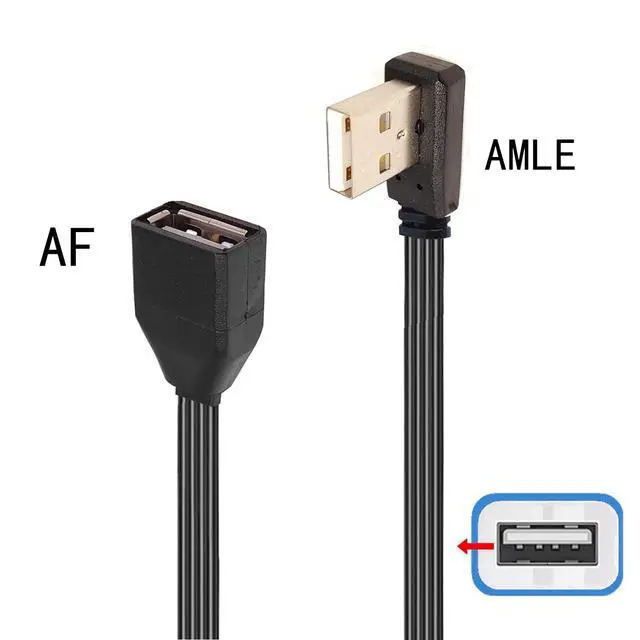 Alt view image 3 of 5 - STUPDOLERI USB Extension Cable USB Device with The USB 2.0 Port of Your PC, Notebook, or USB This 90 Degree USB Cable is USB Male to Female Data Cable Left and Right UP Angle 30CM, ST UP DO LE RI