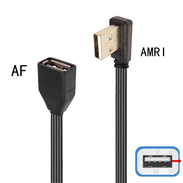Alt view image 4 of 5 - STUPDOLERI USB Extension Cable USB Device with The USB 2.0 Port of Your PC, Notebook, or USB This 90 Degree USB Cable is USB Male to Female Data Cable Left and Right UP Angle 30CM, ST UP DO LE RI