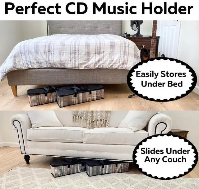 Alt view image 4 of 5 - Evelots CD Storage Bags (4 Pack) Clear PVC Plastic Media Carrying Case with Zipper - Holds 200 CDs Total - Strong Handles - Protects CDs, Video Games, Music from Dirt & Moisture