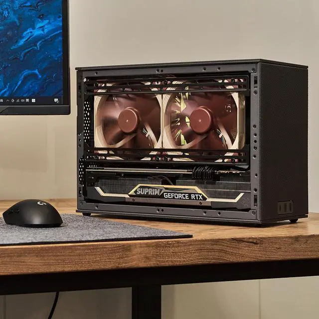 Alt view image 5 of 5 - SSUPD Meshroom D Mini-ITX SFF PC Case 15L Full-Mesh Panel Tool-Free Access Supports RTX 5090 GPUs White