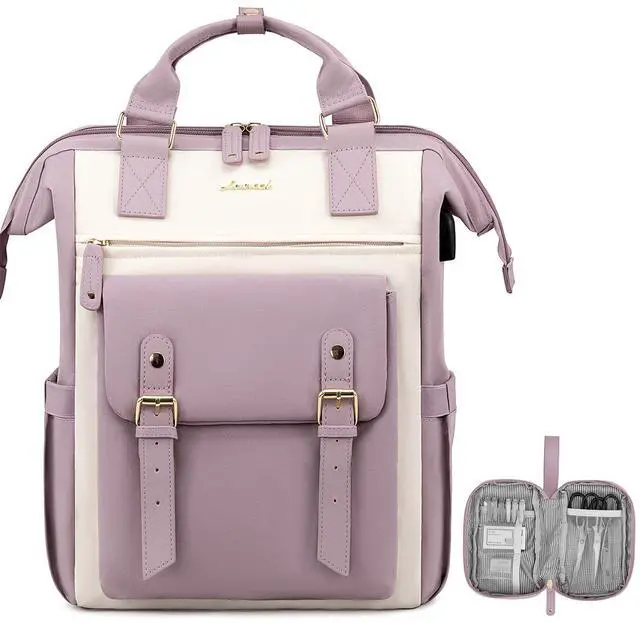 Main image of LOVEVOOK Laptop Backpack for Women Work Teacher Bag Travel Backpack, Stylish College Backpack Purse, Business Computer Laptop Bag Nurse Bags, Casual Daypack, 15.6 Inch