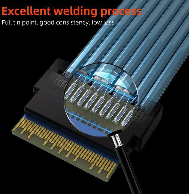 Alt view image 4 of 5 - OIKWAN SlimSAS 8i to 8+SATA, SlimSAS Host/RAID to SATA Target HD