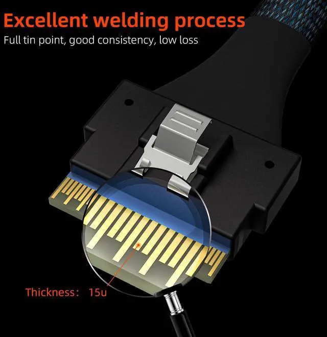 Alt view image 5 of 5 - OIKWAN SlimSAS 8i to 8+SATA, SlimSAS Host/RAID to SATA Target HD