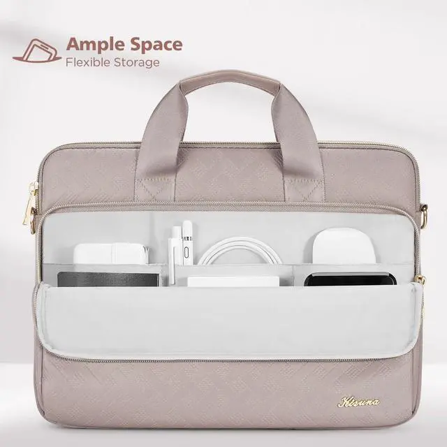 Alt view image 2 of 5 - KIZUNA Laptop Sleeve Case 17 Inch Computer Shoulder Bag for 17.3" Legion 5/5i/LG gram 17/17.3" MSI 17/Dell G7/17 IdeaPad 3i Gen7/HP Gaming Pavilion 17/ Ideapad 700,Khaki