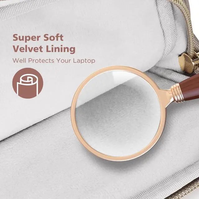 Alt view image 4 of 5 - KIZUNA Laptop Sleeve Case 17 Inch Computer Shoulder Bag for 17.3" Legion 5/5i/LG gram 17/17.3" MSI 17/Dell G7/17 IdeaPad 3i Gen7/HP Gaming Pavilion 17/ Ideapad 700,Khaki