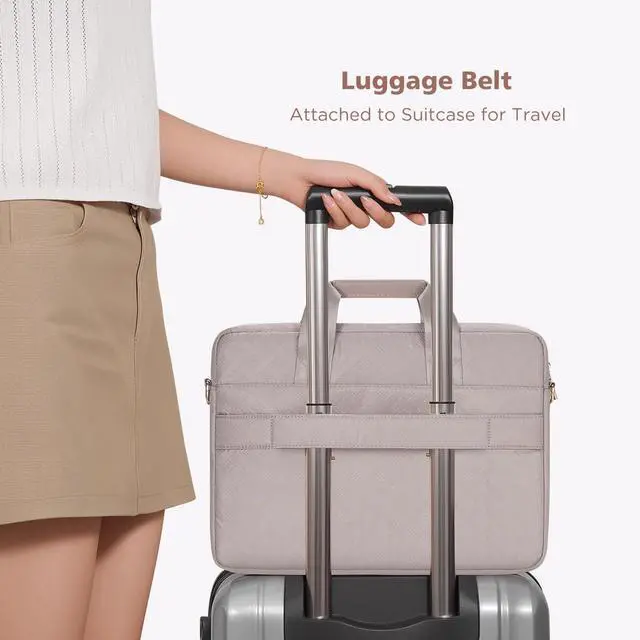 Alt view image 5 of 5 - KIZUNA Laptop Sleeve Case 17 Inch Computer Shoulder Bag for 17.3" Legion 5/5i/LG gram 17/17.3" MSI 17/Dell G7/17 IdeaPad 3i Gen7/HP Gaming Pavilion 17/ Ideapad 700,Khaki