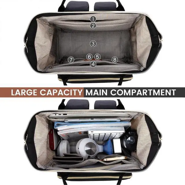 Alt view image 3 of 5 - LOVEVOOK Laptop Backpack for Women, 15.6 Inch Work Business Backpacks Purse With Large Capacity, Waterproof Nurse Bag College Bookbag for School, Waterproof Casual Daypack for Travel