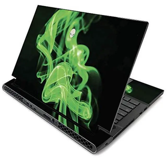 Main image of MightySkins Skin for Alienware m17 R2 (2019) - Green Flames | Protective, Durable, and Unique Vinyl Decal wrap cover | Easy To Apply, Remove, and Change Styles | Made in the USA (ALWM17R219-Green Flam
