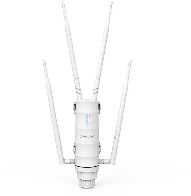 Main image of WAVLINK AC1200 High Power Outdoor Weatherproof WiFi Range Extender, Long Range Wireless AP/Router/Repeater/WISP Mode with POE Powered, Point to Point WiFi Bridge, 4x7dBi Omni Directional Antennas