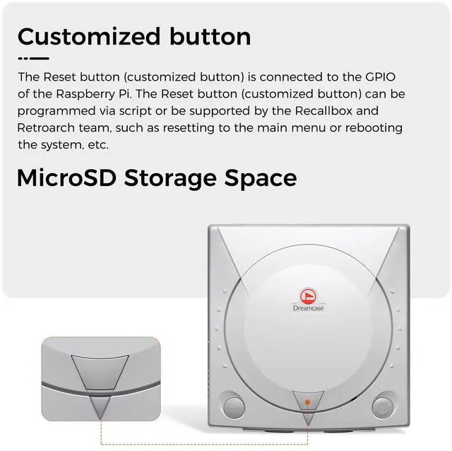 Alt view image 3 of 5 - RetroFlag Dreamcase for Raspberry Pi 5, Premium Enclosure with Integrated Cooling System (Aluminum Heatsink & Pads), Front Port Access & Safe Power/Reset(Customized) Buttons
