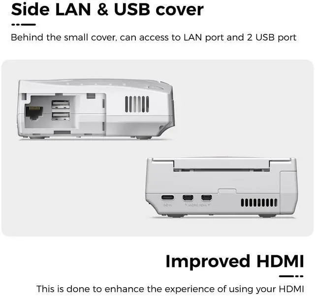 Alt view image 4 of 5 - RetroFlag Dreamcase for Raspberry Pi 5, Premium Enclosure with Integrated Cooling System (Aluminum Heatsink & Pads), Front Port Access & Safe Power/Reset(Customized) Buttons