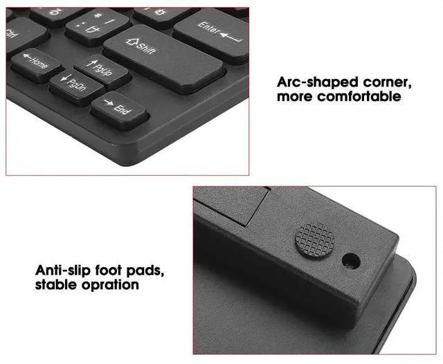 Alt view image 5 of 5 - Wired Mini Japanese Keyboard, USB Ergonomic Keyboard Ultra-Thin 78 Key for Desktop, Computer, PC Gamers(Black)