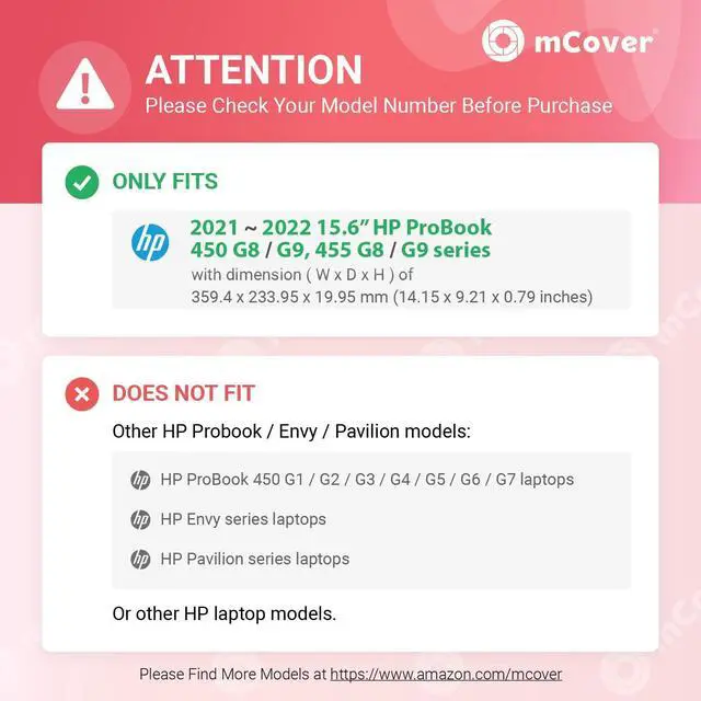 Alt view image 3 of 5 - mCover Case Compatible ONLY for 20212024 15.6" HP ProBook 450 | 455 G8 / G9 / G10 Series Windows Notebook PC (NOT Fitting Other HP Models) - Orange