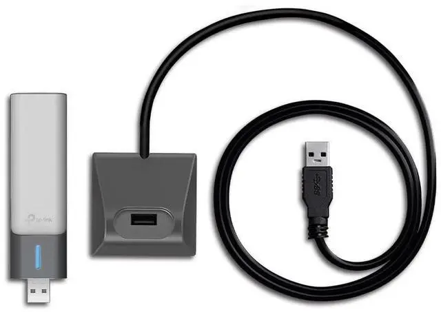 Alt view image 2 of 5 - TP-Link AX1800 WiFi 6 USB Adapter for Desktop PC Archer TX21UH Wireless Network Adapter with 2.4GHz, 5GHz, MU-MIMO, OFDMA, High Gain Dual Band 5dBi Antenna, WPA3, Supports Windows 11/10