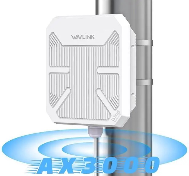 Main image of WAVLINK AX3000 WiFi 6 Outdoor Access Points, IP67 Waterproo Outdoor WiFi Extender Long Range with PoE, High Power WiFi Signal Booster, Supports Up to 256 Devices for Farm Backyard, RV