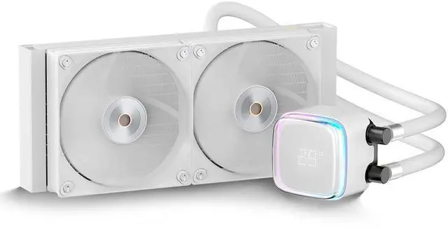 Main image of Ocypus Iota L24 CPU Liquid Cooler with Digital Display,240MM AIO Water CPU Cooler with Efficient Cooling Pump,ARGB Lighting Control,120MM PWM Fans Up to 2000 RPM,Suitable for AMD & Intel LGA (White)