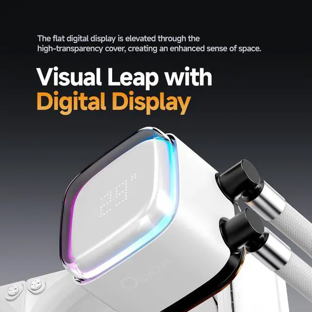 Alt view image 3 of 5 - Ocypus Iota L24 CPU Liquid Cooler with Digital Display,240MM AIO Water CPU Cooler with Efficient Cooling Pump,ARGB Lighting Control,120MM PWM Fans Up to 2000 RPM,Suitable for AMD & Intel LGA (White)