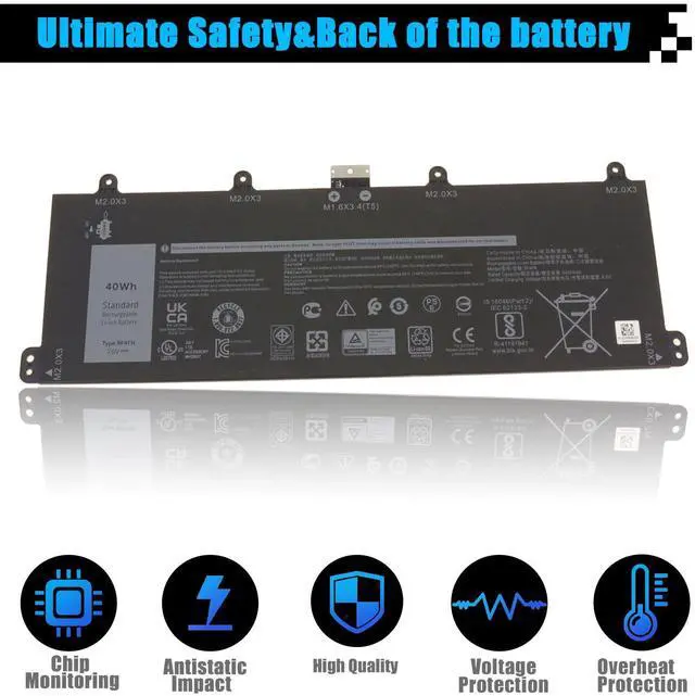 Alt view image 4 of 5 - AOMKA 9F4FN Laptop Battery Replacement for Dell Latitude 7320 Detachable Ins piron 14 3420 Series 09F4FN 2VKW9 8PK6G