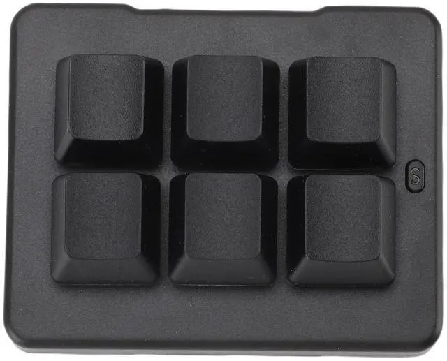 Main image of 6 Key One Handed Keypad, 2.4G BT USB Mechanical Macro Programmable 6 Key Gaming Keyboard 3 Modes Customized KeyPad Blue Switch with ElfKey Software for Video Gameing OSU Office