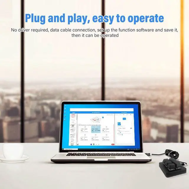 Alt view image 3 of 5 - 6 Key One Handed Keypad, 2.4G BT USB Mechanical Macro Programmable 6 Key Gaming Keyboard 3 Modes Customized KeyPad Blue Switch with ElfKey Software for Video Gameing OSU Office