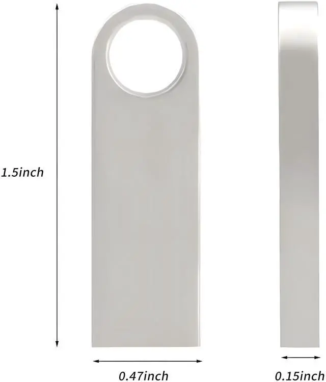 Alt view image 2 of 5 - zhzixie 10-Pack Silver Metal USB Flash Drives (10Pack Sliver, 16GB)