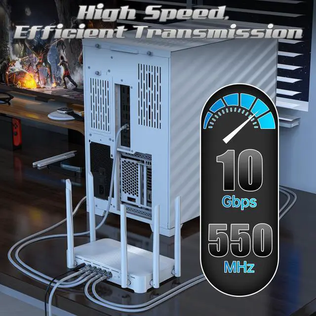 Alt view image 4 of 5 - 5 Feet Cat6 Patch Cables(12 Pack), Solid Pure Copper Patch Cord, Cat 6 Ethernet Cable, UTP Network, High Speed RJ45 Internet Cables, Compatible for Router, Switche, PC, Server, PS4/5, Xbox - White