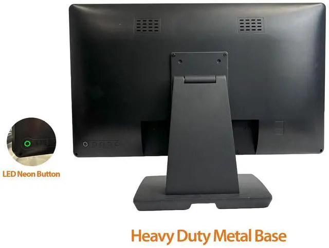 Alt view image 2 of 5 - 22-inch (21.5 Viewable) Capacitive LED 10 Point Multi-Touch HDMI VGA Monitor with 16:9 Display 1080p, True Flat Seamless Design Touchscreen, Great for Office, POS, Retail, Restaurant