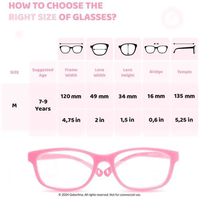Alt view image 2 of 5 - Geborilma Kids Flexible Glasses Size M Unbreakable Eyeglasses for Kids Prescription Sports Glasses 7-9 y